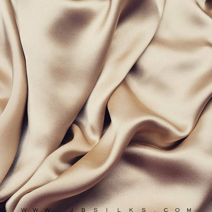 Silk Crepe Back Satin Fabric 19 momme color 608 Nude wide width by JB Silks
