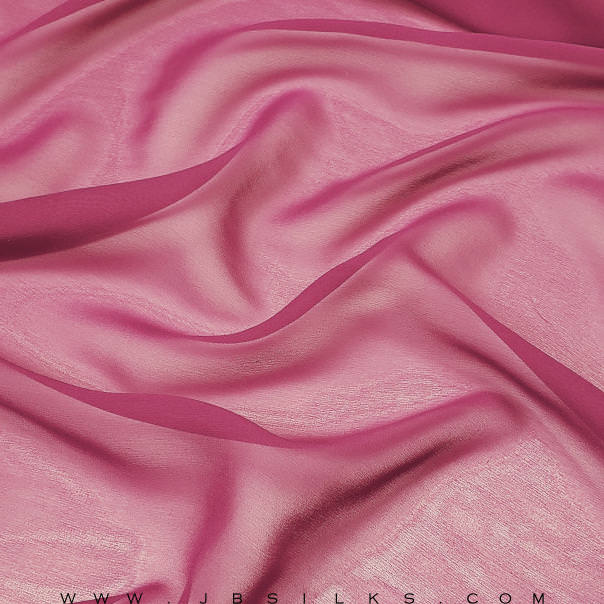 Silk Georgette Fabric 12 momme color 425 Maroon wide width by JB Silks