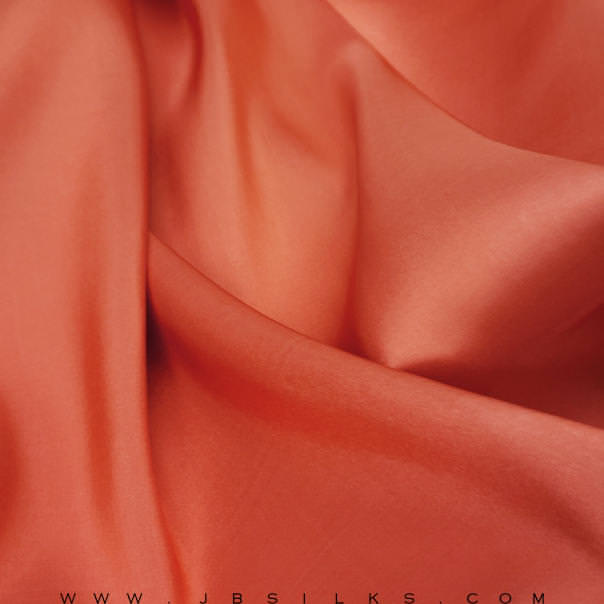 Silk Shantung Fabric 155 color 479 Tangerine Orange by JB Silks