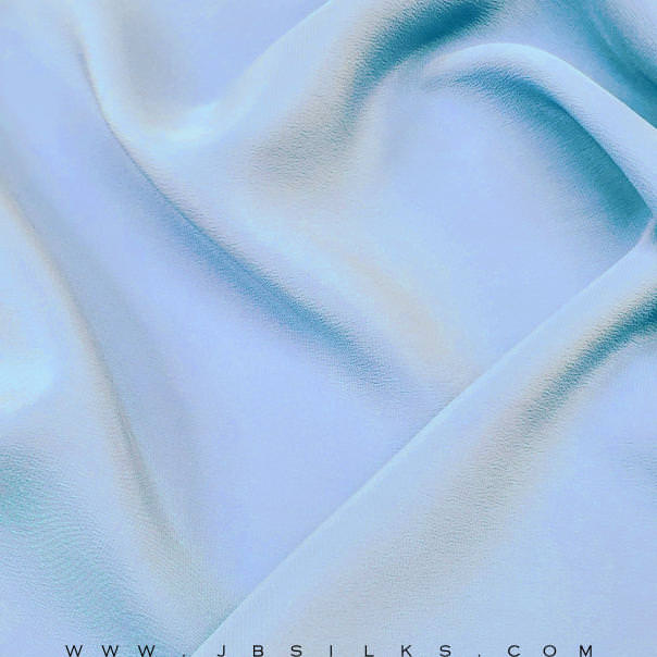 Sueded Silk Fabulous Crepe Junior Fabric 9330 color 636 Powder Blue by JB Silks